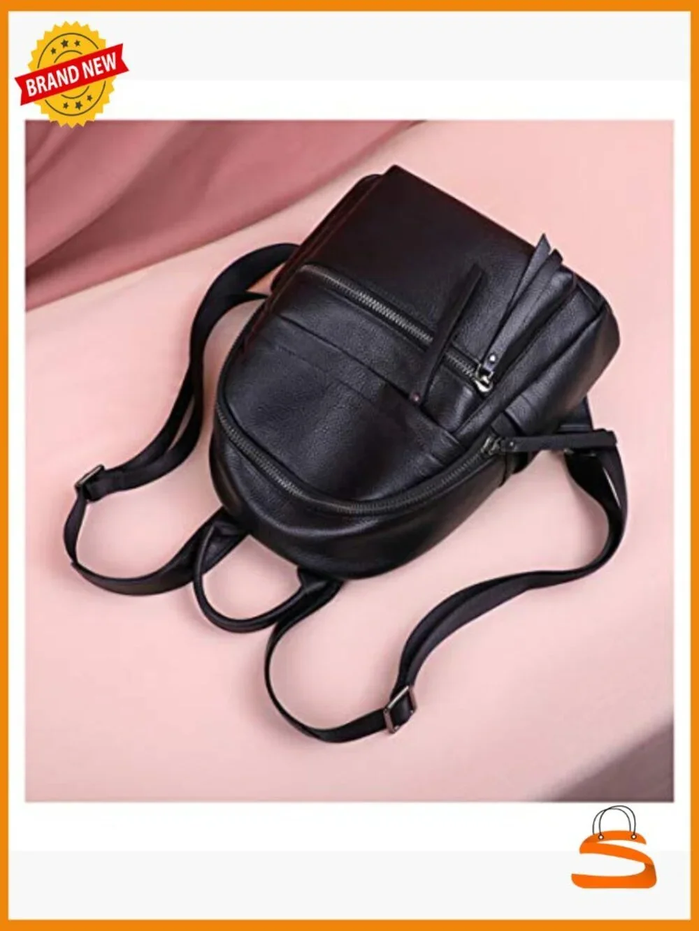 Genuine Leather Backpack Purse for Women Multi-functional Daypack Small